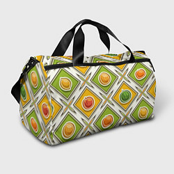 Спортивная сумка Fruits and berries pattern