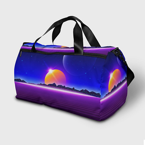Спортивная сумка Mountains - sun - space - vaporwave / 3D-принт – фото 2