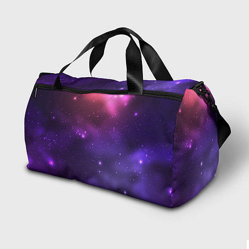 Спортивная сумка Разноцветный космос - неоновое свечение / 3D-принт – фото 2