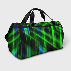 Сумки спортивные Зеленая зеркальная абстракция, цвет: 3D-принт