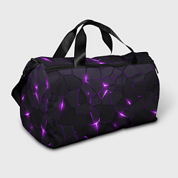 Спортивная сумка Неоновые плиты с фиолетовым свечением
