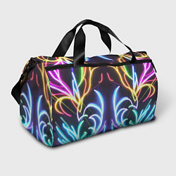 Сумки спортивные Зеркальный неоновый паттерн - нейросеть, цвет: 3D-принт