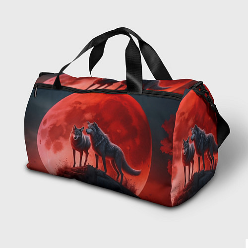 Спортивная сумка Кровавая луна / 3D-принт – фото 2