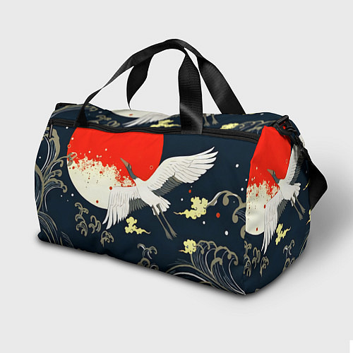 Спортивная сумка Кимоно с японскими журавлями / 3D-принт – фото 2