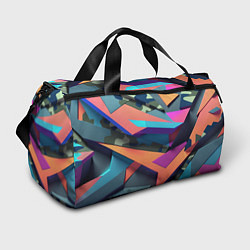 Спортивная сумка Камуфляж и цветная геометрия - нейросеть