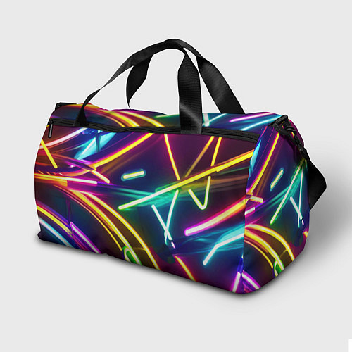 Спортивная сумка Cool girl - cyberpunk - neon glow / 3D-принт – фото 2