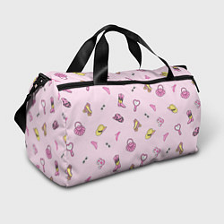 Спортивная сумка Барби аксессуары - розовый паттерн