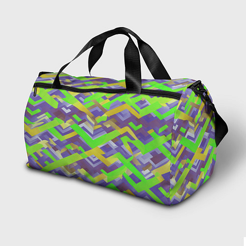 Спортивная сумка Зелёные ретро стрелки / 3D-принт – фото 2