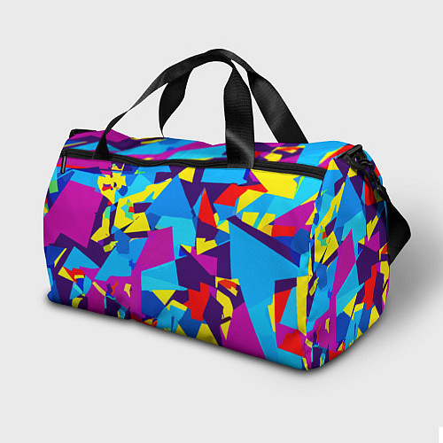 Спортивная сумка Полигональная композиция - поп-арт - нейросеть / 3D-принт – фото 2