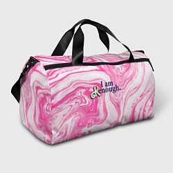 Спортивная сумка I am kenough - розовые разводы краски