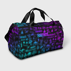 Спортивная сумка Неоновые логотипы Fortnite