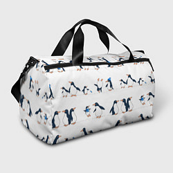 Спортивная сумка Семейство пингвинов на прогулке