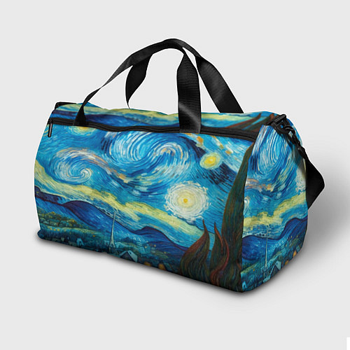 Спортивная сумка Ночной снайпер бурый медведь / 3D-принт – фото 2