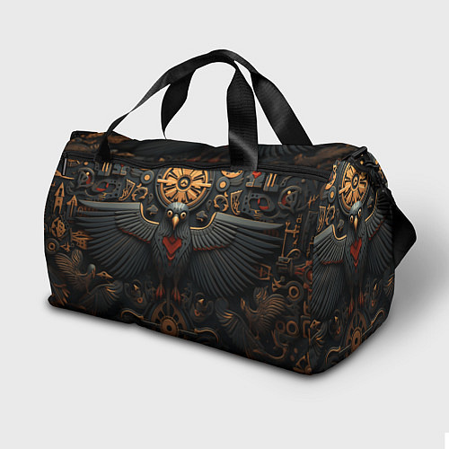 Спортивная сумка Ворон в славянском стиле / 3D-принт – фото 2
