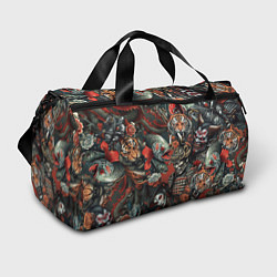 Сумки спортивные Татуировка ирезуми в японском стиле, цвет: 3D-принт