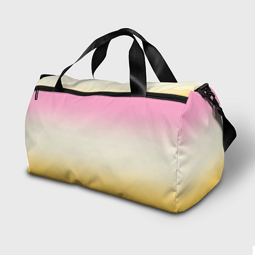 Спортивная сумка Розовый бежевый желтый градиент / 3D-принт – фото 2