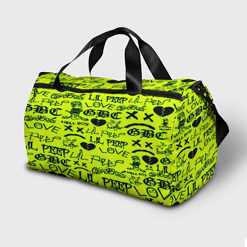 Спортивная сумка Lil peep кислотный стиль / 3D-принт – фото 2