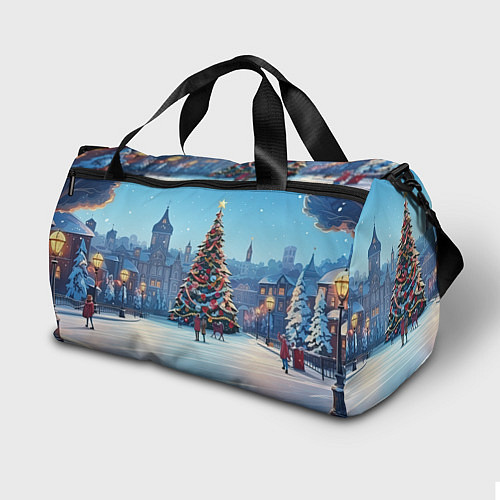Спортивная сумка Городская новогодняя елка / 3D-принт – фото 2