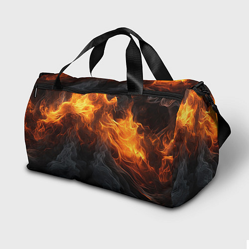 Спортивная сумка Огонь и дым / 3D-принт – фото 2