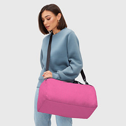 Сумки спортивные Паттерн цветочный розовый, цвет: 3D-принт — фото 2