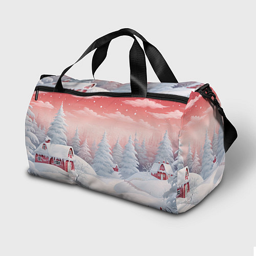 Спортивная сумка Красный закат новый год / 3D-принт – фото 2