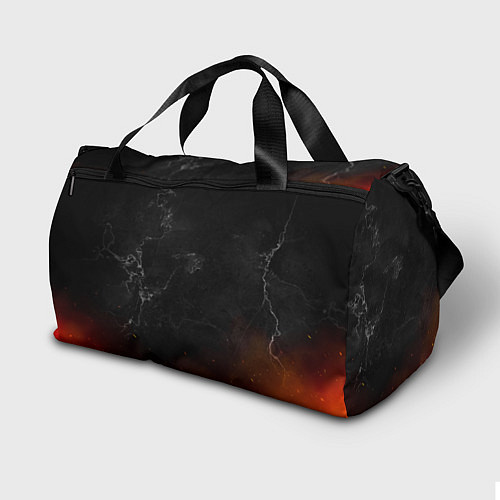 Спортивная сумка Анна в стиле Металлика - искры и огонь / 3D-принт – фото 2
