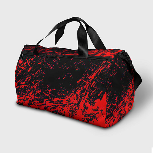 Спортивная сумка Анархия красные абстрактные краски / 3D-принт – фото 2