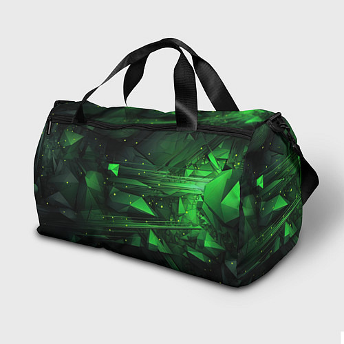 Спортивная сумка Преобразования зеленого в абстракции / 3D-принт – фото 2