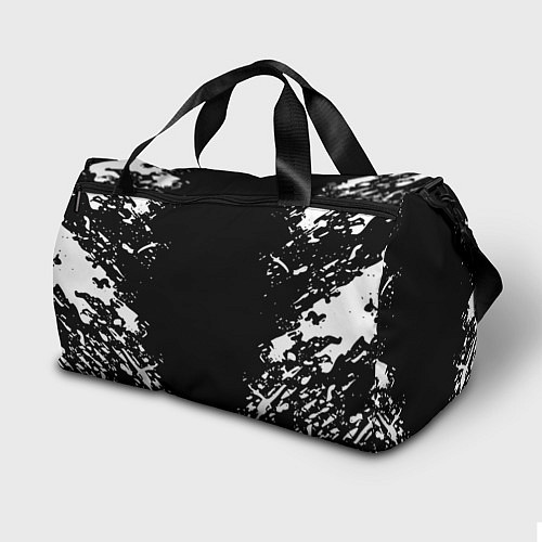 Спортивная сумка Ведьмак чернобелые краски волк / 3D-принт – фото 2