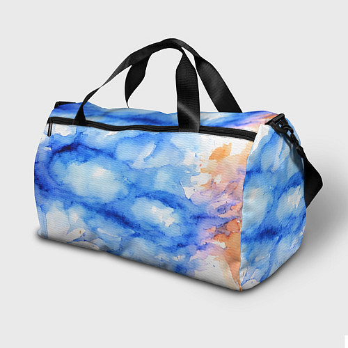 Спортивная сумка Агрессивный оранжевый робот акварель / 3D-принт – фото 2