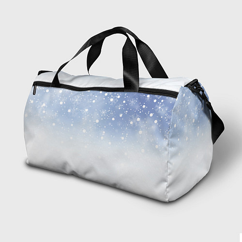 Спортивная сумка Весёлый снеговик в колпаке / 3D-принт – фото 2