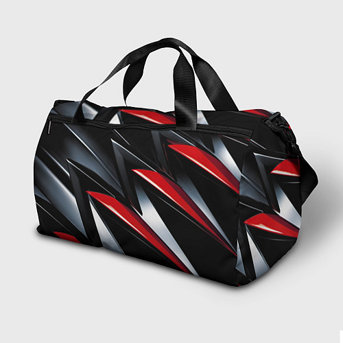 Спортивная сумка Red black abstract / 3D-принт – фото 2