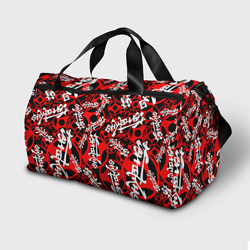 Спортивная сумка Карате киокушинкай лого паттерн / 3D-принт – фото 2