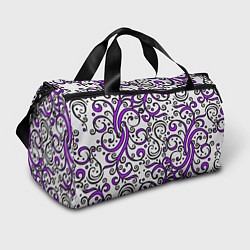 Спортивная сумка Фиолетовые кружевные узоры