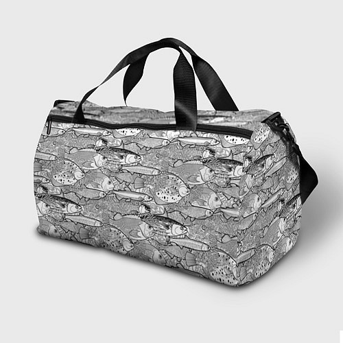 Спортивная сумка Экзотические рыбы в кораллах / 3D-принт – фото 2