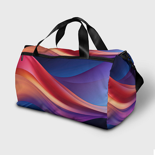 Спортивная сумка Абстрактные синие волны / 3D-принт – фото 2