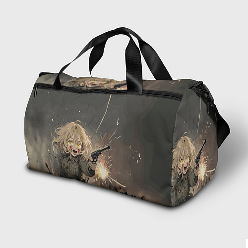 Спортивная сумка Девушка с пистолетом / 3D-принт – фото 2