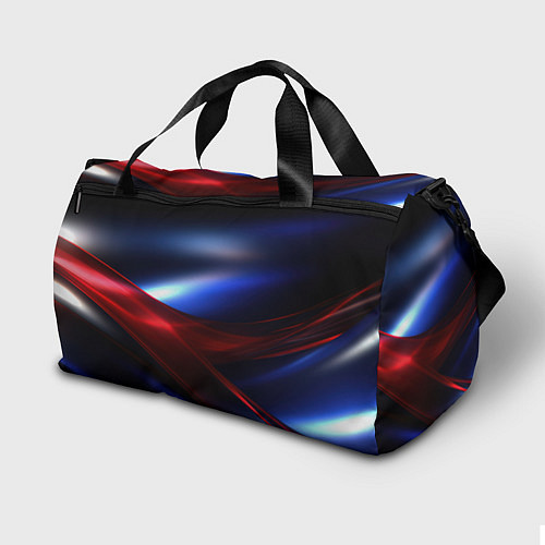 Спортивная сумка Темный синий фон с красным / 3D-принт – фото 2