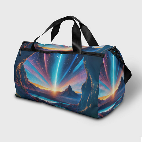 Спортивная сумка Фантастический пейзаж со вспышкой / 3D-принт – фото 2