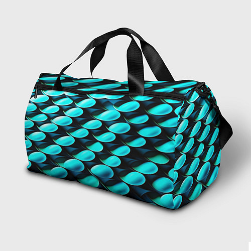 Спортивная сумка Голубые чешуйки / 3D-принт – фото 2