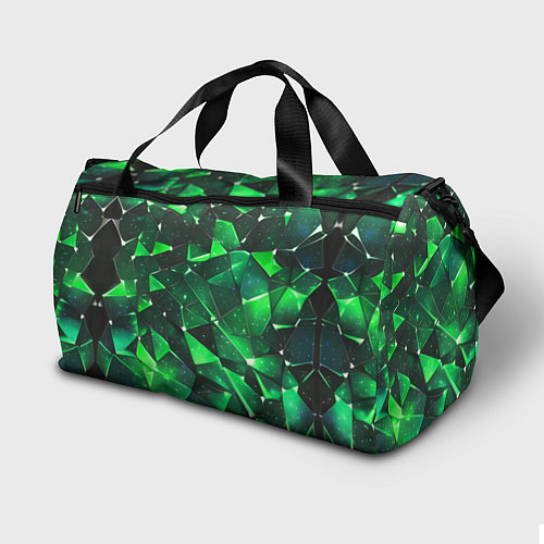 Спортивная сумка Зелёное разбитое стекло / 3D-принт – фото 2