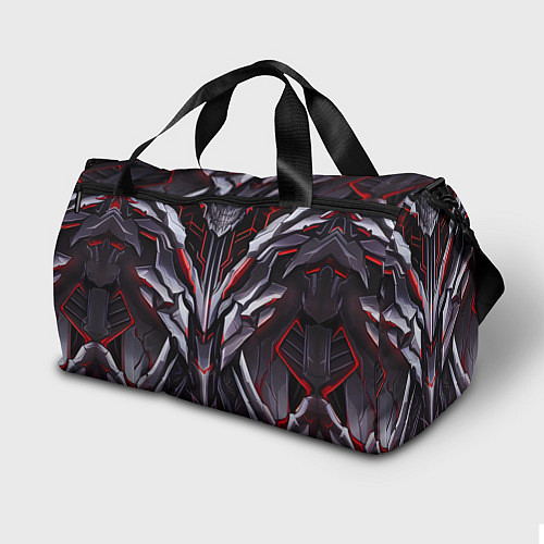 Спортивная сумка Красная кибер броня модерн / 3D-принт – фото 2