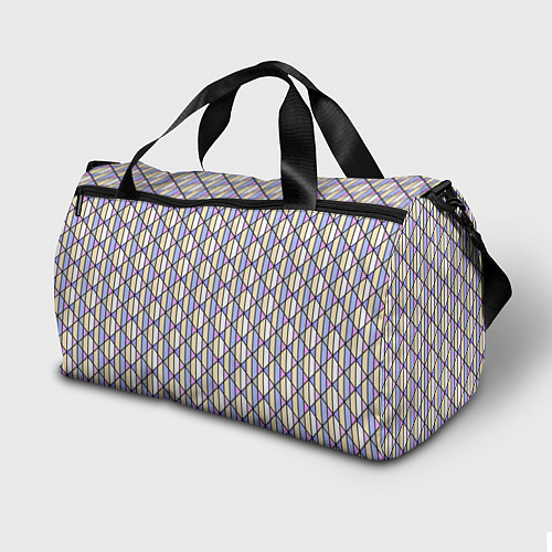 Спортивная сумка Геометрический светло-сиреневый / 3D-принт – фото 2