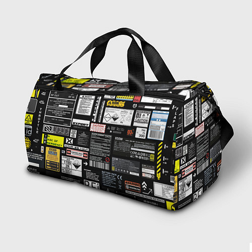 Спортивная сумка Инженерные шильдики / 3D-принт – фото 2