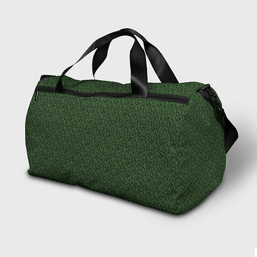 Спортивная сумка Тёмно-зелёный паттерн / 3D-принт – фото 2