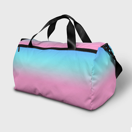Спортивная сумка Синий и голубо-розовый градиент / 3D-принт – фото 2