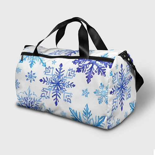 Спортивная сумка Снежинки падают / 3D-принт – фото 2