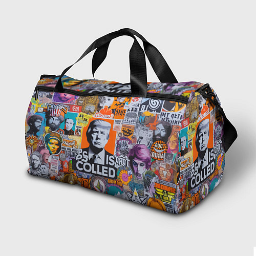 Спортивная сумка Donald Trump - american сollage / 3D-принт – фото 2