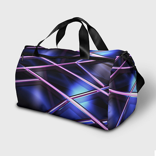 Спортивная сумка Фиолетовая геометрическая абстракция / 3D-принт – фото 2