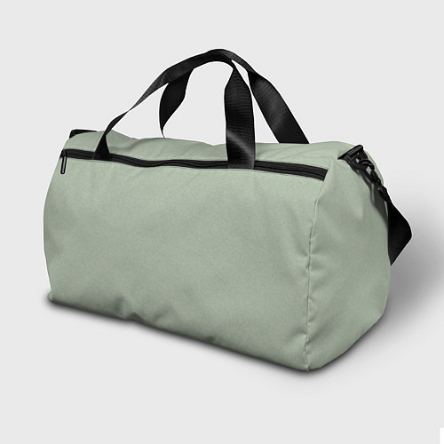 Спортивная сумка Однотонный серо-зелёный текстура / 3D-принт – фото 2